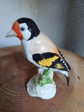 Collection objet de vitrine oiseau en porcelaine de Dresden chardonneret élégant