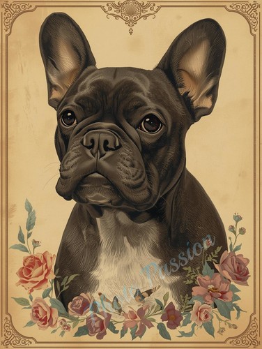 Photo bouledogue français - a4,