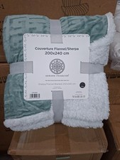 Couverture Flannel Sherpa 200x240 cm – Gérard Pasquier – Neuve – Grande Taille