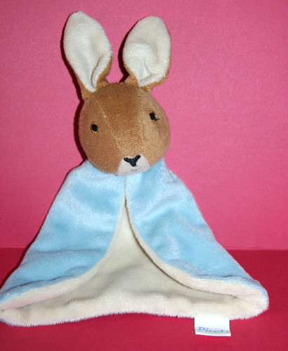 Doudou lapin picot - 2, bleu
