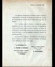 NANTES (44) CHARBON des MINES du PAYS DE GALLES / GREVE des MINEURS en 1898