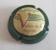 Capsule de Champagne Vallée de la Marne verte beige et rose
