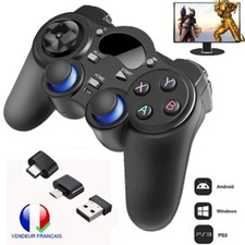 Manette Sans Fil 2.4G Joystick USB OTG Pour PS3 Android PC Tablette TV Box