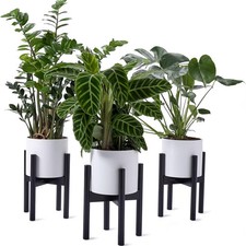 Stand D'Usine Bambou Porte-Seau 3er Set Pot de Fleurs Support Plantes en