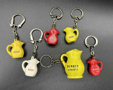 Lot de 6 porte-clés vintage à thème Pichet Berger
