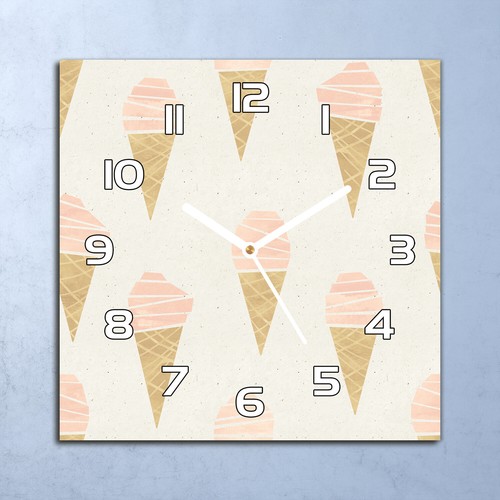 Horloge murale verre 30x30 - horloge,
