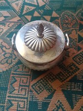 Sucrier en argent massif hallberg + une pince à sucre 