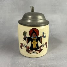 Beer stein / mini chope à bière ancienne allemande couvercle étain 1/16L Munich