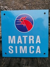 Plaque émaillée automobile MATRA SIMCA Enamel Sign no peugeot renault citroen