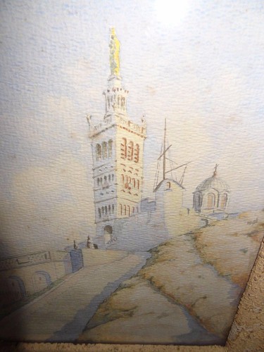 Ancien tableau aquarelle - tableau,