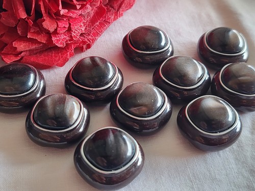 Lot boutons vintage marron - vintage,
