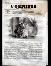 JOURNAL "L'OMNIBUS" N°18 en 1856 NAIN du ROI POLOGNE ,EGLISE SAINT SULPICE Paris
