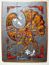 PLAQUE EN CARREAUX DE