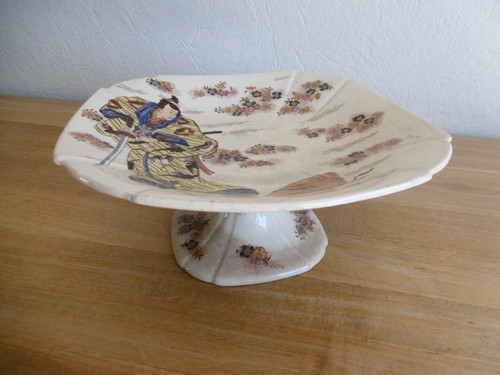Compotier faience gien decor - compotier,