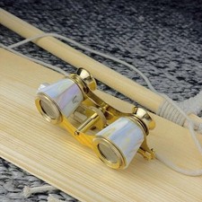 Télescope en verre espion nacre nautique ancien fonctionnel opéra jumelles ne...