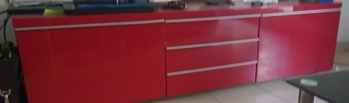 Meuble rouge nagre tiroir - tv, 4