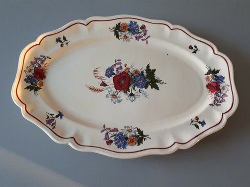 Plat porcelaine de - plat, en