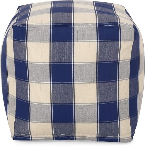 Pouf ivory navy - ivory, blue