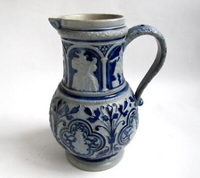 Ancien Pichet à Vin Grès Betschdorf Alsace Allemagne Musicien Théâtre Chope