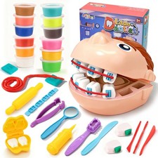 Jeux Enfant 3 Ans, 25 pièces Pâte À Modeler pour Enfants, Kit de Dentiste pou...
