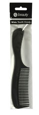 CS Beauty peigne à cheveux noir avec poigné - dents larges longueur totale 21cm 