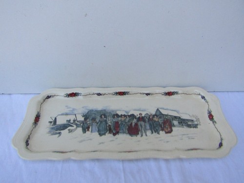 Plat cake faience decor - en,