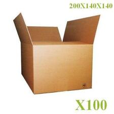 100 CARTONS BOITES EMBALLAGE 200X140X140 M/M LIVRAISON GRATUITE CAISSES