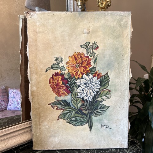 Tableau huile sur toile - sur,