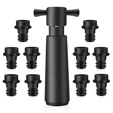 -Pompe à vide vin avec Bouchon Bouteille Vin Réutilisable - Lot de 10 Bouchon...