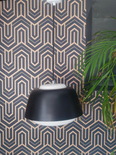 Suspension Lustre Lampe Yoko Teo Noire Mat Fait Main Design Vintage/ Retro