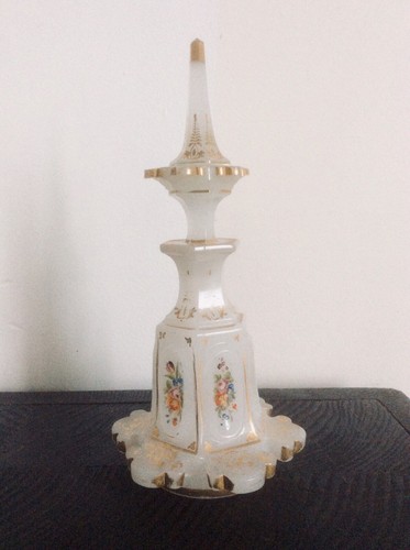 Flacon parfum opaline peinte - parfum,
