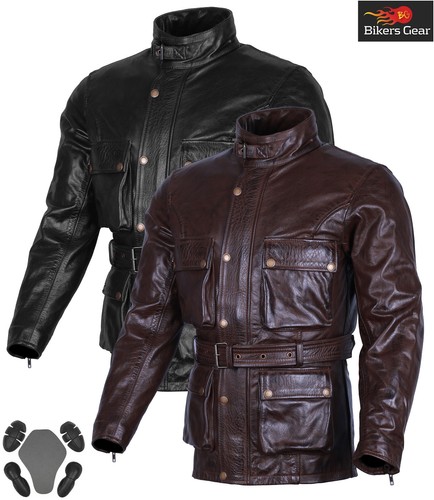 Veste cuir cirée pour - en,