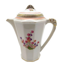 Ancienne Cafetière en porcelaine REVA Limoges - Style Art Déco - En parfait état