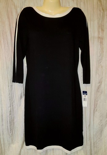 Chaps black sweater - black, 3/4
