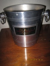 BOLLA BRUT 8" ALUMINUM CHAMPAGNE BUCKET ~Made in France  EUC