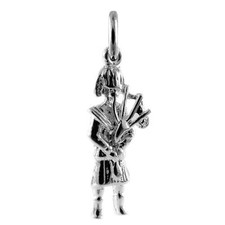 Charm Joueur de Cornemuse en Argent 925/1000