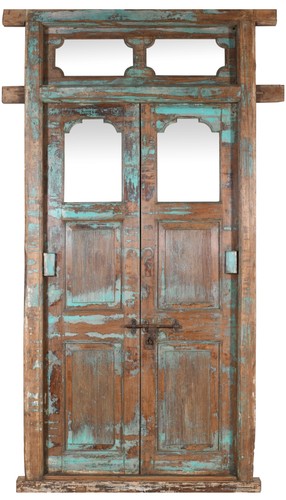 Porte bois massif fer - massif,