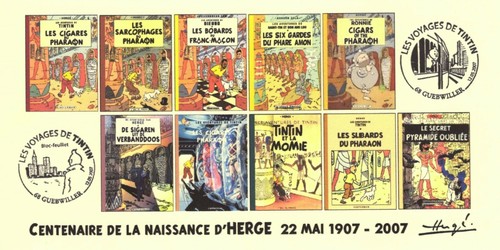France 2007 fdc carte - carte, tintin