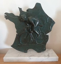 Bas relief jacques limousin cyclisme tour de france regule art deco no bronze