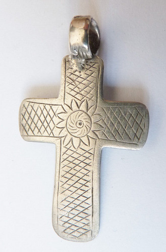 Croix pendentif argent - , massif
