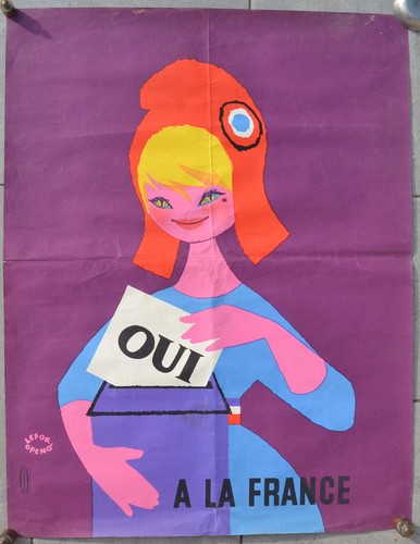 Affiche originale 1958 oui - affiche,
