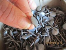 12 Anciens clous de Tapissier Ebéniste Chaisier Encadreur Tête Ronde Aluminium