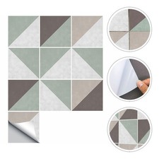  10 Pcs Déco Murale Carrelage Adhésif Sticker WC Décoration Moderne