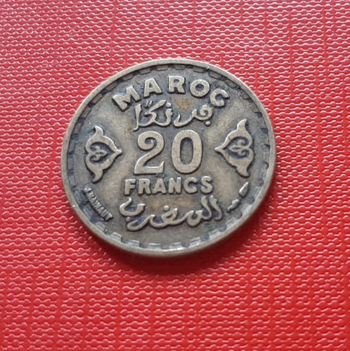 Maroc pièce 20 francs - pièce, ,