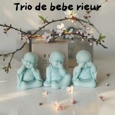 🙏 Lot de 3 Fondants "Bébé Bouddha Rieur"