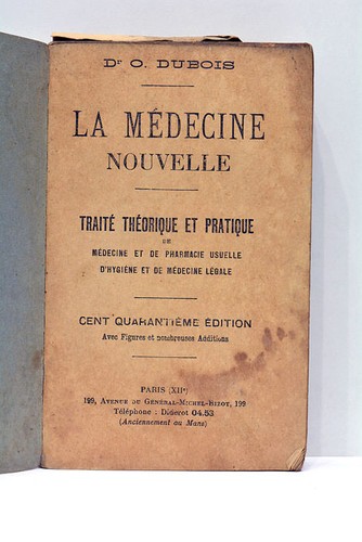 Dubois médecine nouvelle - dubois, la