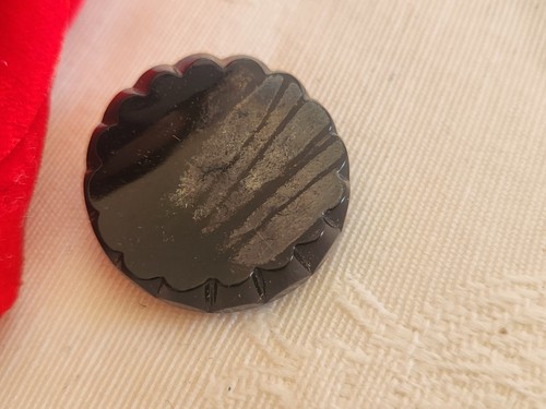 Bouton ancien verre noir - en,