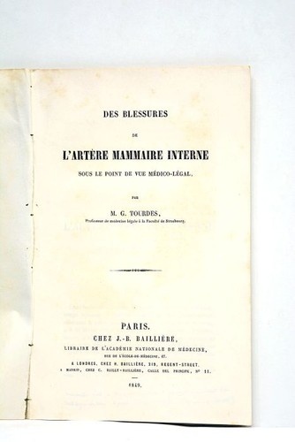 Livre ancien tourdes blessures - tourdes,