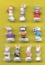 * FEVES  LAPINS CRETINS FONT DU SPORT série complète .ref. B105