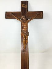 Important Christ sur Croix XIX EME Antique Cross 19th Sacred Art Sacré 